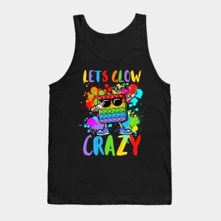 Let's Glow Crazy Glow  crazy Party Tank Top